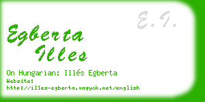 egberta illes business card
